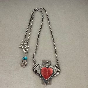 Western Style Heart Pendant & Necklace